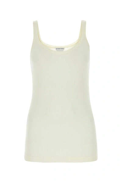 Bottega Veneta Wool Ribbed Tank Top In Neutral