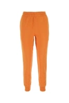 Burberry Logo Patch Cotton Track Pants In Orange