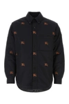 Burberry Quilted Embroidered Button-down Shirt In Printed