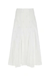 Chloé Chloe White Poplin Skirt In White