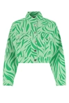 Dependance Zebra-print Button-up Cropped Jacket In Printed