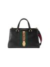 GUCCI Sylvie leather top handle bag,MICROFIBRE100%