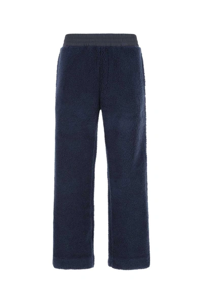 Fendi Teddy Stripe Cropped Trousers In Blue