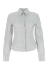 Fendi Pinstripe Corset Cotton Button-up Shirt In Stripped