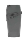 Givenchy Asymmetrical Draped Skirt With Elastic Waistband In Grey