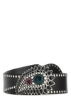 Isabel Marant Aliette Embellished Leather Belt In Black