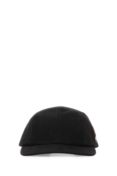 Kenzo Appliquéd Logo-embroidered Cotton-canvas Baseball Cap In Black