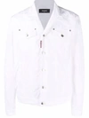 Dsquared2 Logo-patch Button-fastening Jacket In White