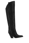 Sonora Hermosillo Black Leather High Boots In Black