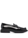 Saint Laurent Anthony Embellished Leather Penny Loafers In 1000