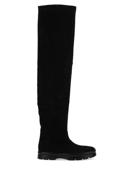 The Row Black Leather Billie Boots  Black  Donna 40
