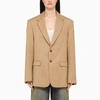 Wardrobe.nyc Single-breasted Long Sleeve Suit Jacket In Beige