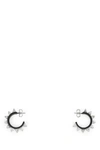 Amina Muaddi Metallic Karma Earrings Adorned With Intricate Embellishments In Multicoloured