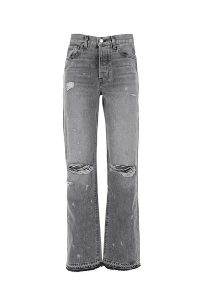 Amiri Grey Straight-leg Jeans In Grey