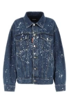 Dsquared2 Distressed-effect Denim Jacket In Printed
