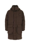 Etudes Studio Etudes Logo Detailed Hooded Puffer Jacket In Brown