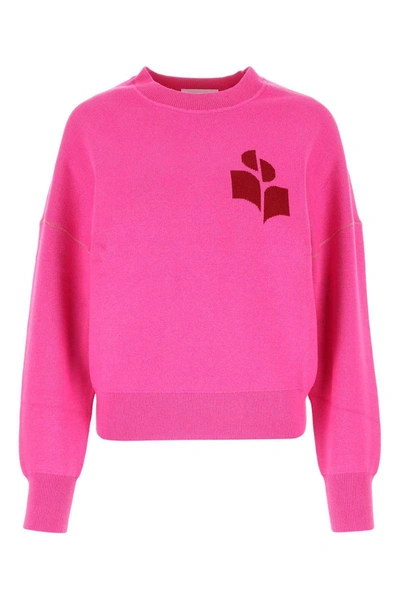 Isabel Marant Étoile Marisans Mini Logo Round Neck Sweatshirt In Pink