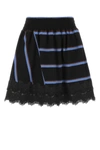 Koché Koche Embroidered Cotton Mini Skirt In Stripped