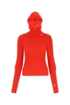 Low Classic Ribbed-knit Jumper And Balaclava Set In Red