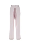 Low Classic Pleat-detail Cotton Tailored Trousers In Purple