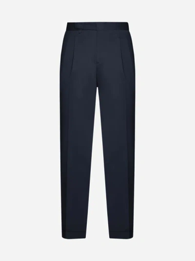D4.0 Stretch Cotton Trousers In Blue