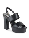 RACHEL ZOE Halina Leather Open-Toe Platform Sandals,0400094534334