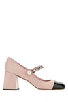 Miu Miu Pink Chain Strap Pumps In Pink