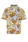 Nanushka Bodil Cotton Nautilus Print Loose Fit Button Down Camp Shirt In Printed