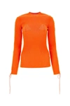 Off-white Off White Orange Viscose Blend Top In Orange