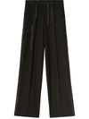 Off-white Runway Contrast-stitching Tailored Trousers In Black