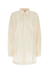Our Legacy Hollow Knitted Shirt In Champagnecottonsilk