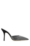 Paris Texas 100mm Hollywood Embellished Leather Mules In Black