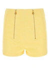 Patou Yellow Tailored Shorts With Double Zip In Cotton Blend Woman In Yellow