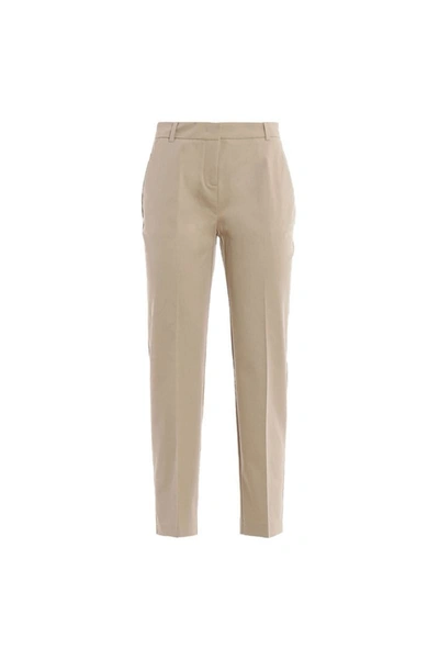 Pinko Bello Slim Cigarette Trousers In Beige