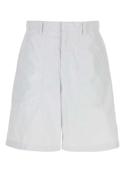 Prada White Nylon Blend Bermuda Shorts