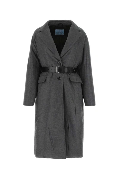 Prada Coats In Grey