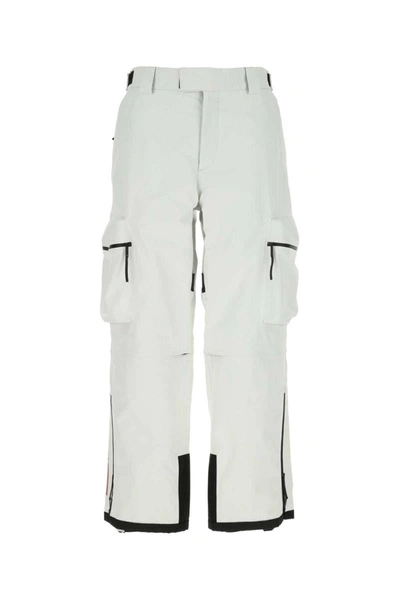 Prada High Rise Ski Cargo Pants In White