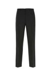Prada Cotton-blend Slim-fit Trousers In Black