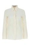 Prada Ivory Paper And Viscose Shirt In White