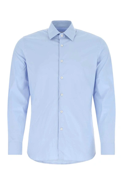 Prada Classic Tailored Shirt In Light Blue