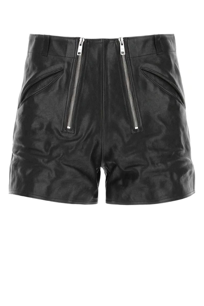 Prada Calfskin Shorts In Black