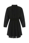 Prada Flared, Pleated High-neck Playsuit In Black