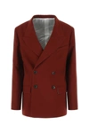 Quira Woman Suit Jacket Burgundy Size 10 Wool In Burgundy