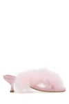 Sleeper Mid-heel Mules In Pink