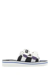 Suicoke Unique Embroidery Fabric Moto-cab Slippers In Multicoloured
