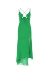 The Andamane Layla Stretch Silk Georgette Midi Dress In Green
