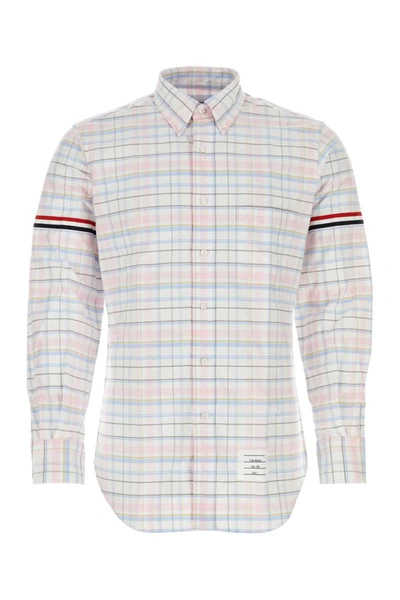 Thom Browne Oxford White Shirt In Pink