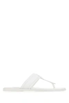 Tom Ford Men White Leather Thong Slippers In White
