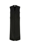 Vetements Back Slit Tailored Wool Coat In Black