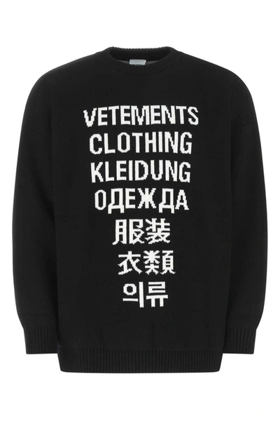 Vetements Knitwear In Black